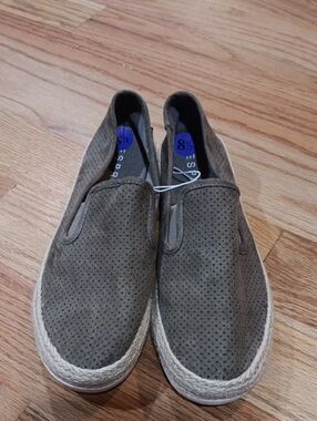Esprit Olive Suede Slip-On Espadrilles Size 8.5